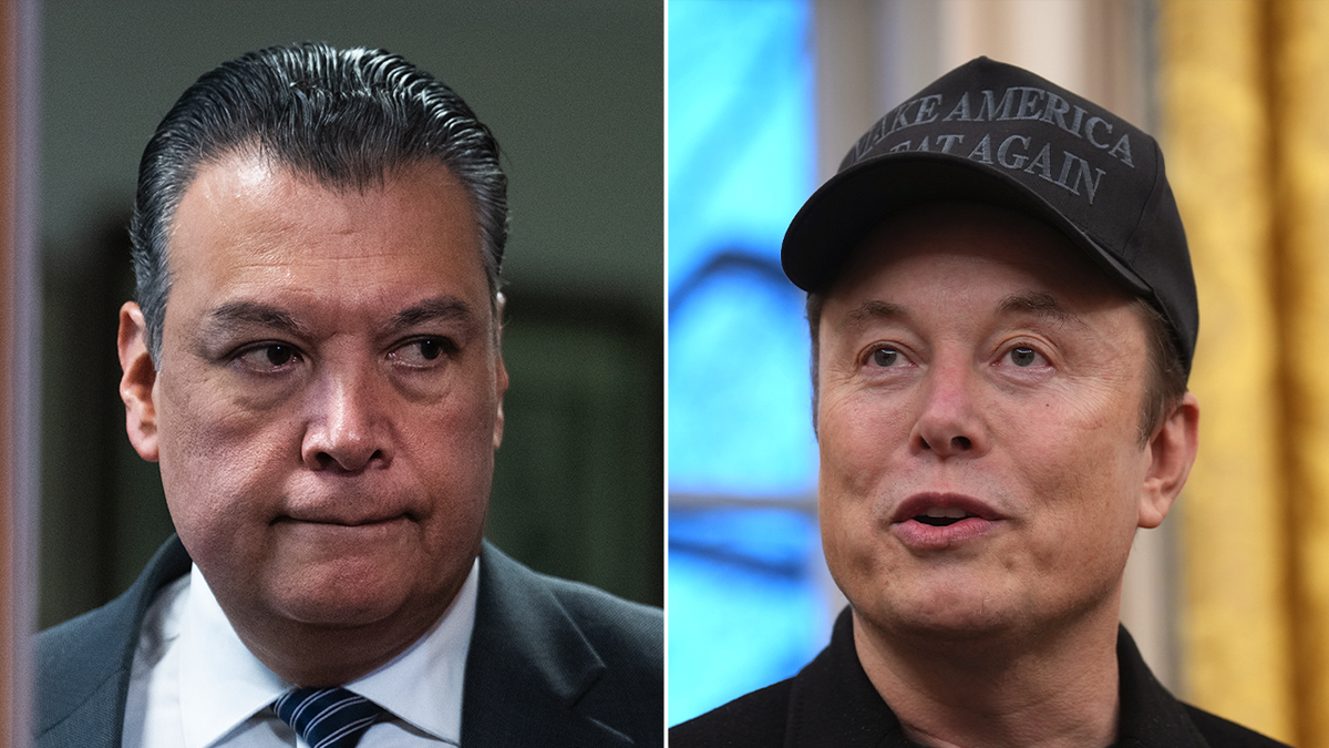 Senator Alex Padilla, California, and Eileon Musk. 