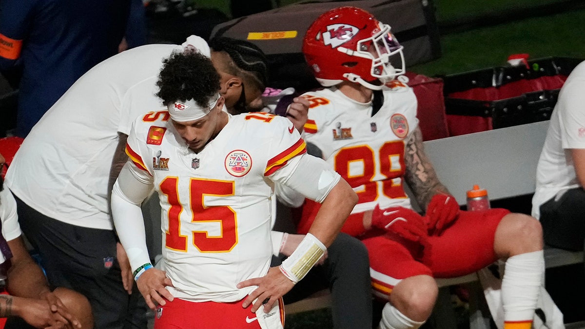 Patrick Mahomes teleurgesteld