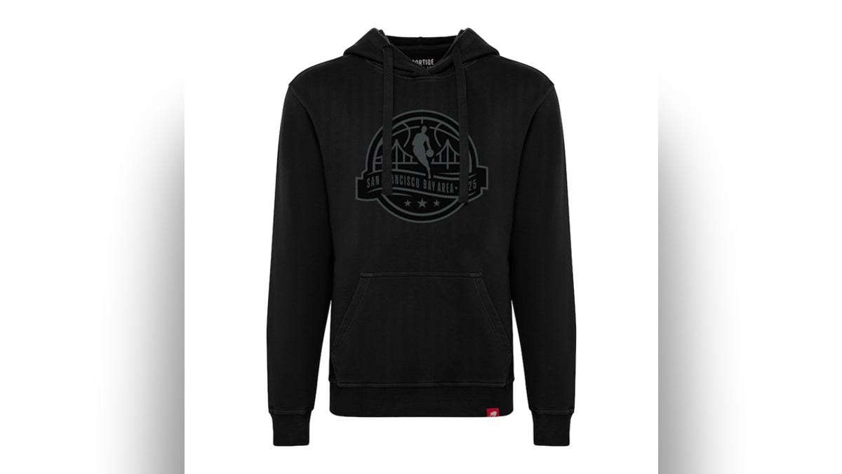 An all-black All-Star hoodie.?