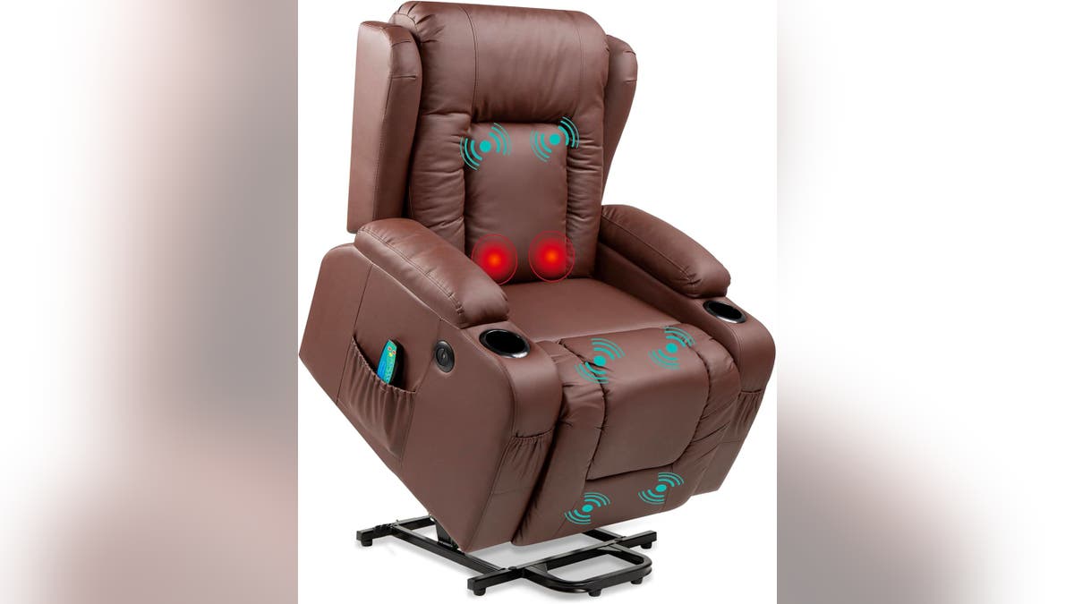 This lift chair makes getting up from a seated position, easier.