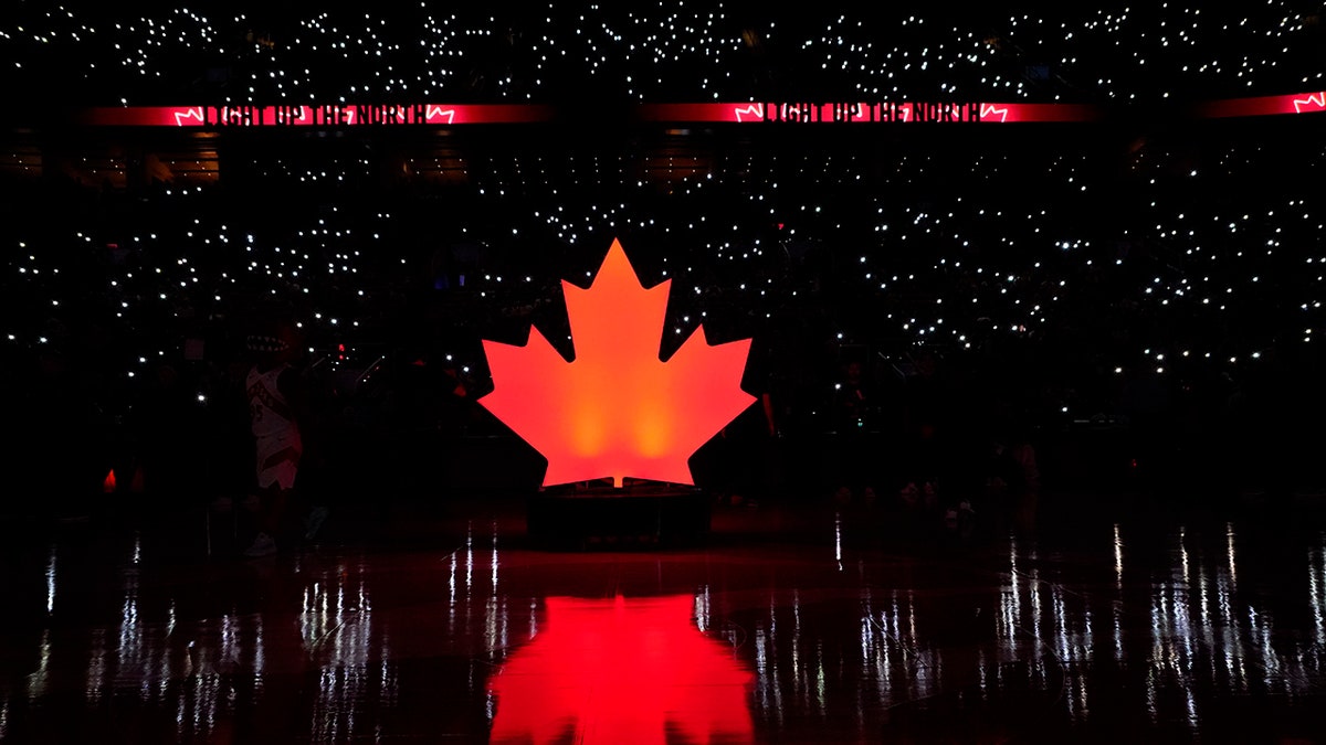 Maple leaf at Scotiabank Arena