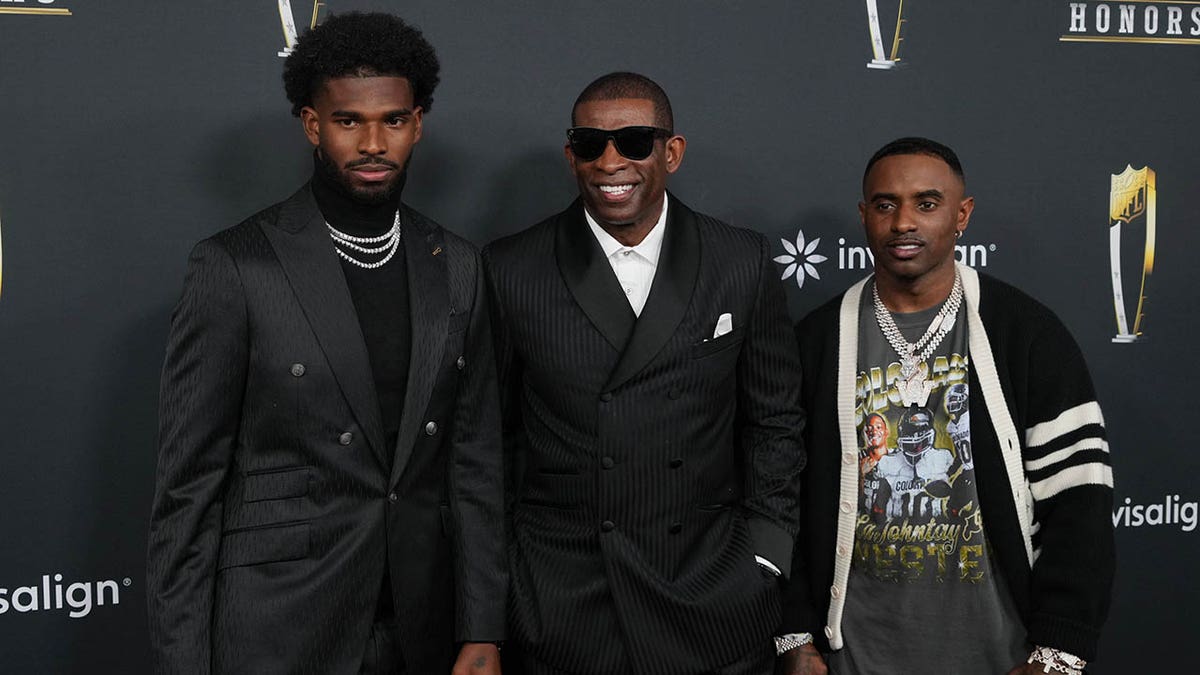 Shedur Sanders, Deion Sanders and Deion Sanders Jr.