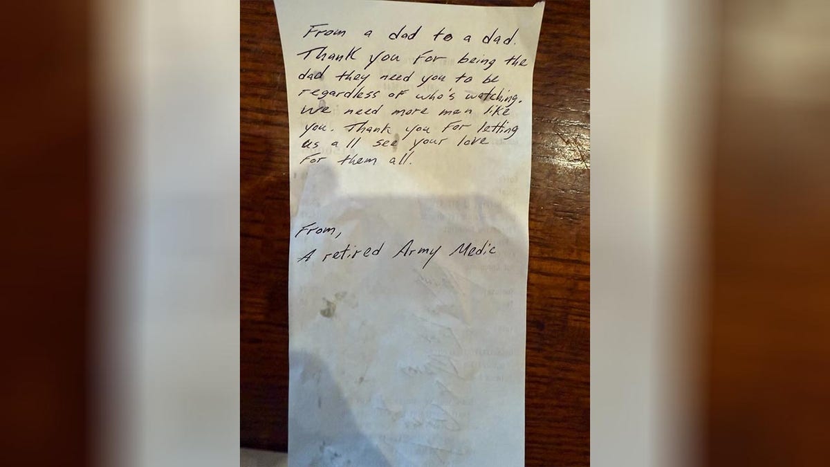 Note written on the receipt