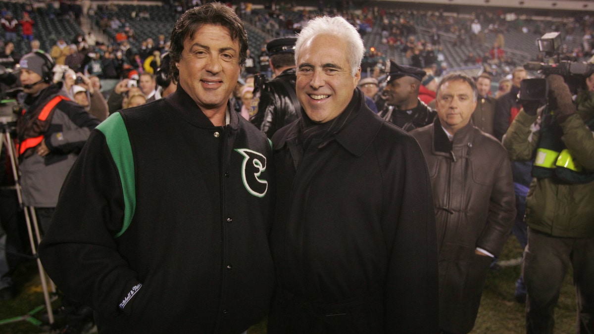 Sylvester Stallone at an Eagles game