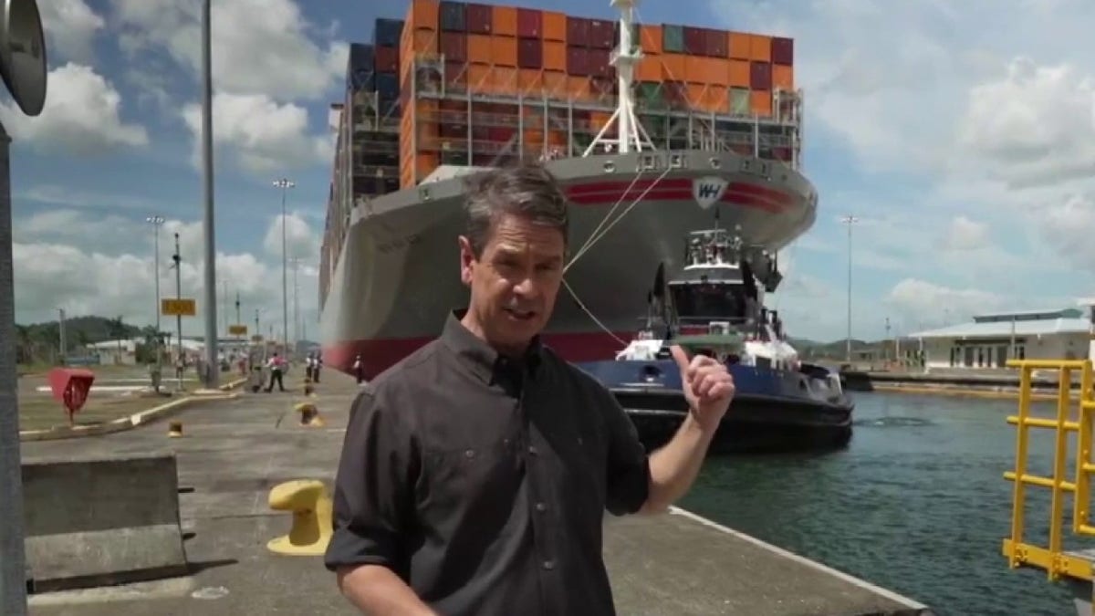 Griff Jenkins at the Panama Canal