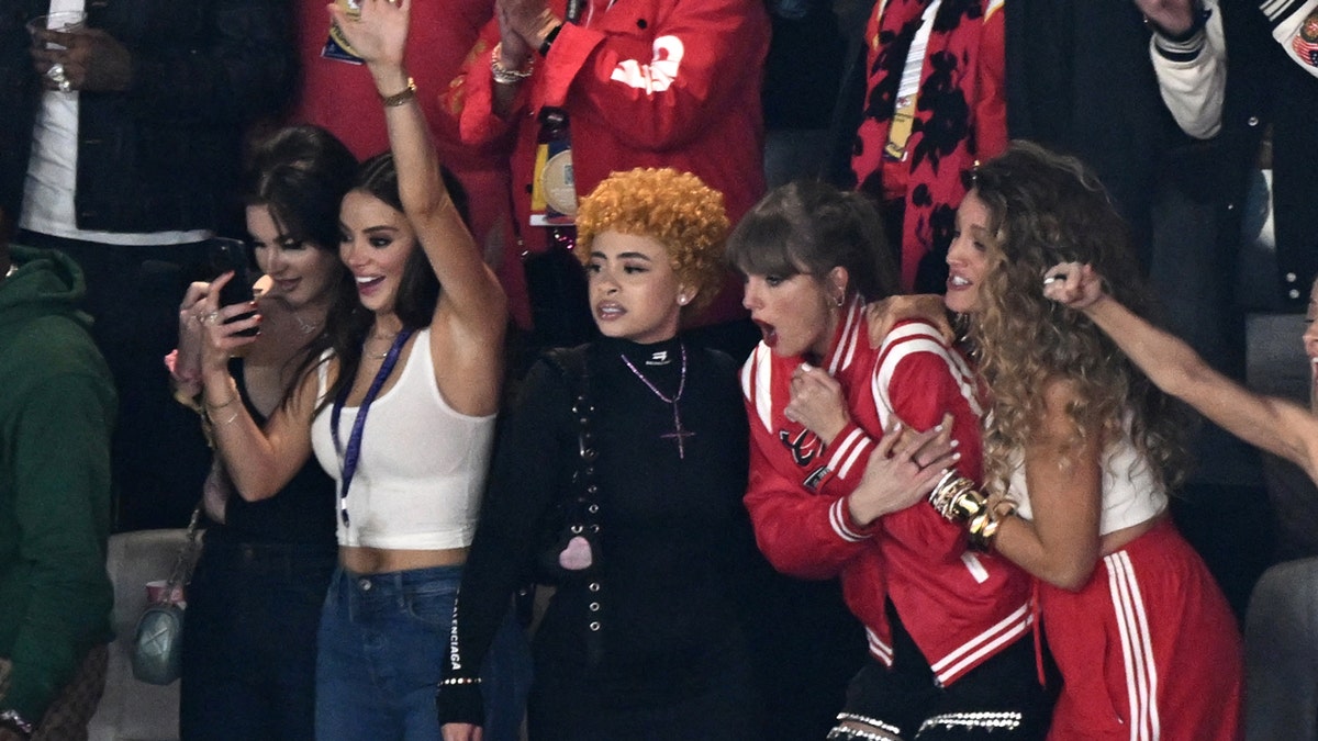 Taylor Swift and friends at Super Bowl 2024