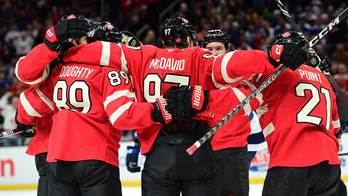 Team Canada celebrates goal