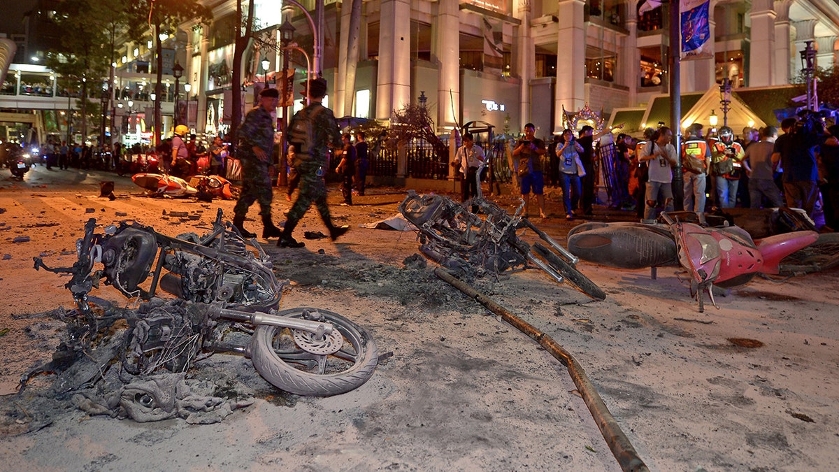 Thailand bombing scene