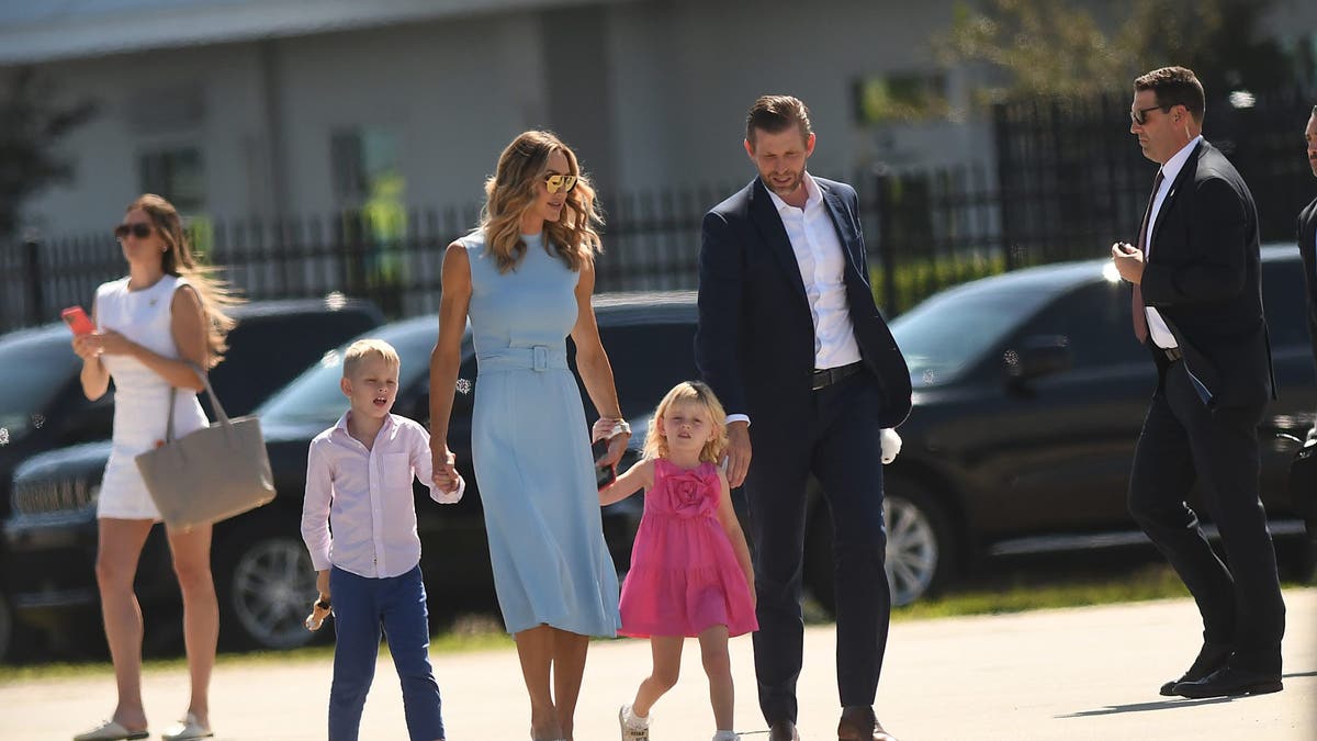 Trump family walking