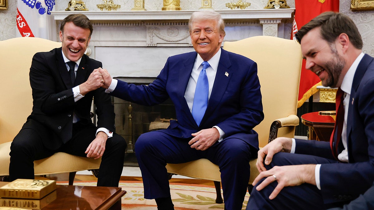 Trump, Macron and JD Vance