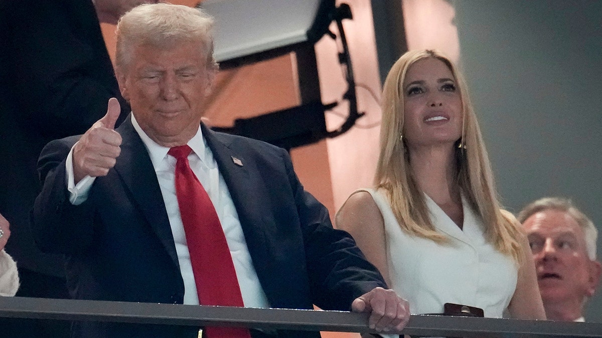 Donald Trump at Super Bowl game