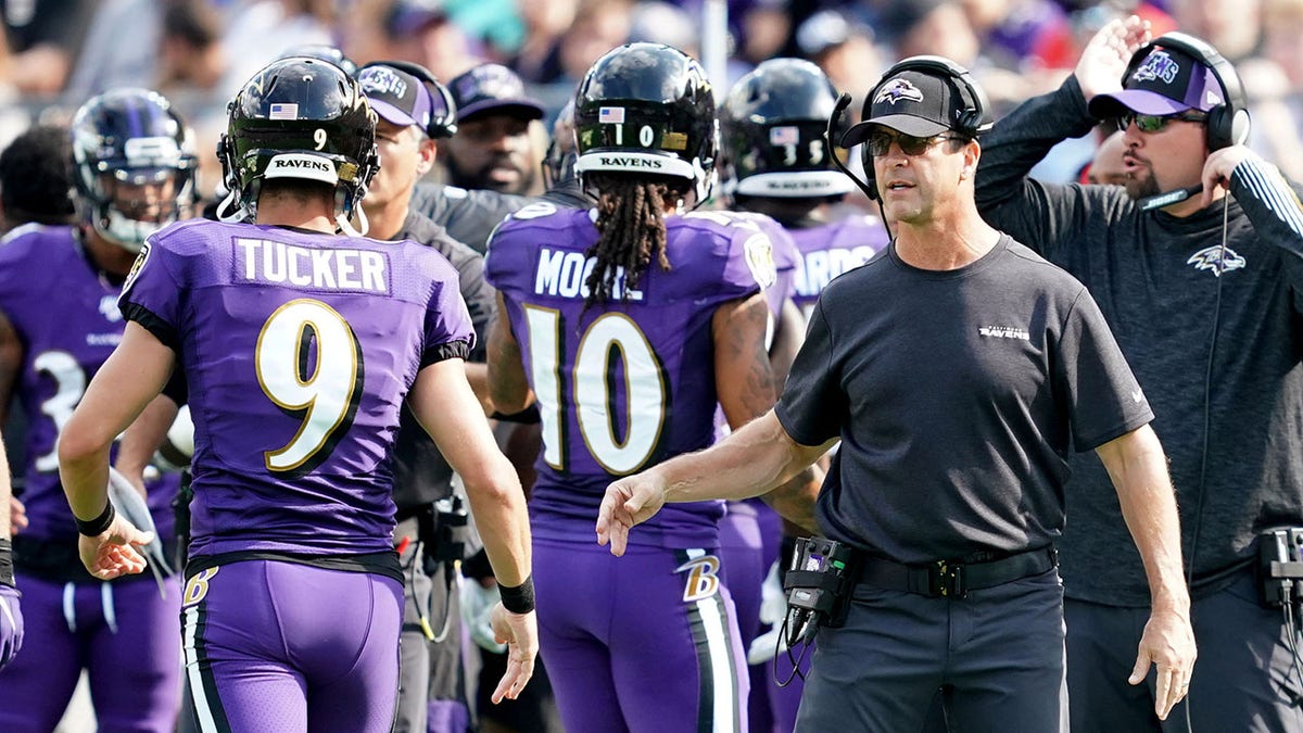 John Harbaugh and Justin Tucker