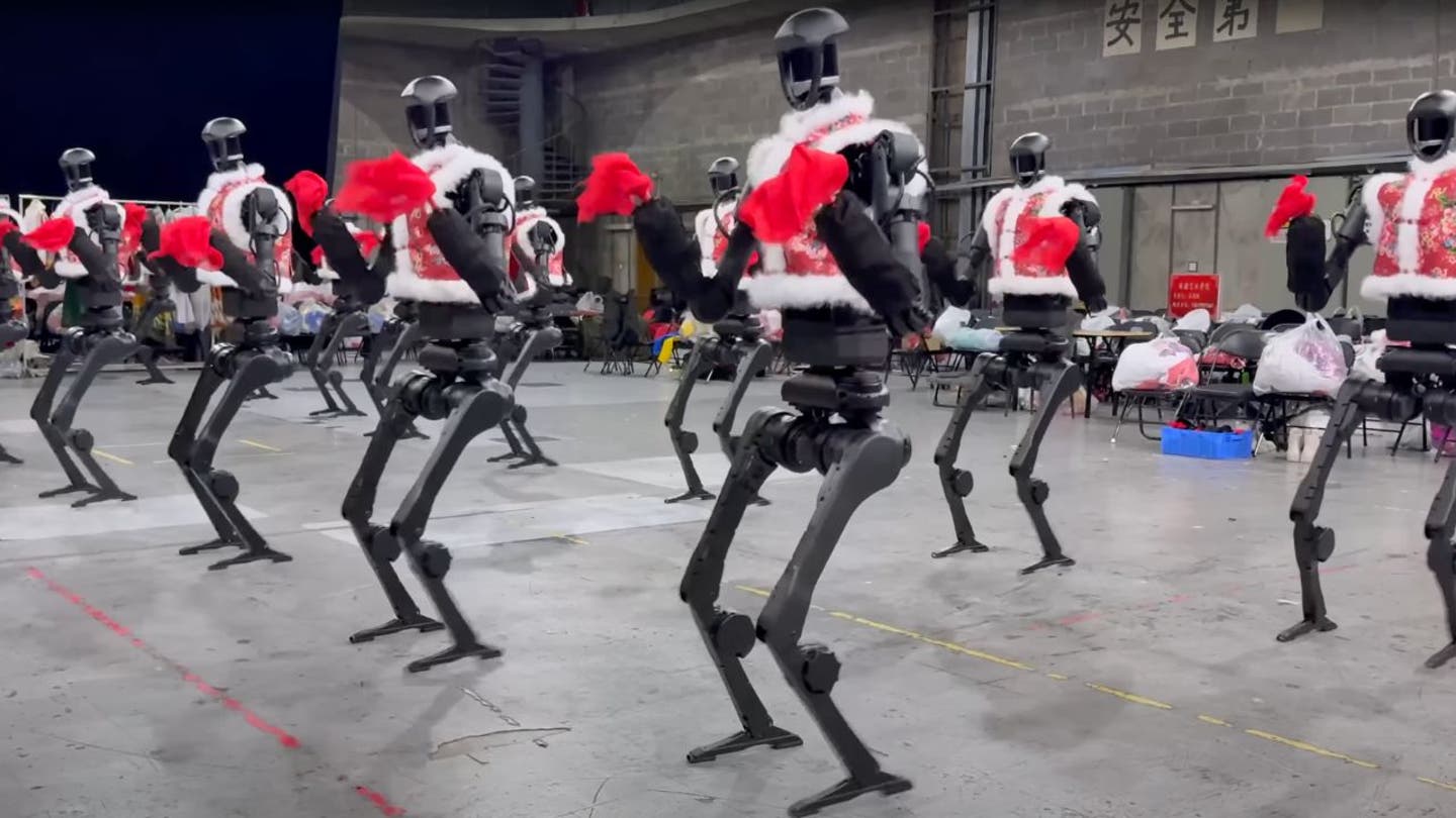 6 humanoid robots bust dance moves alongside humans