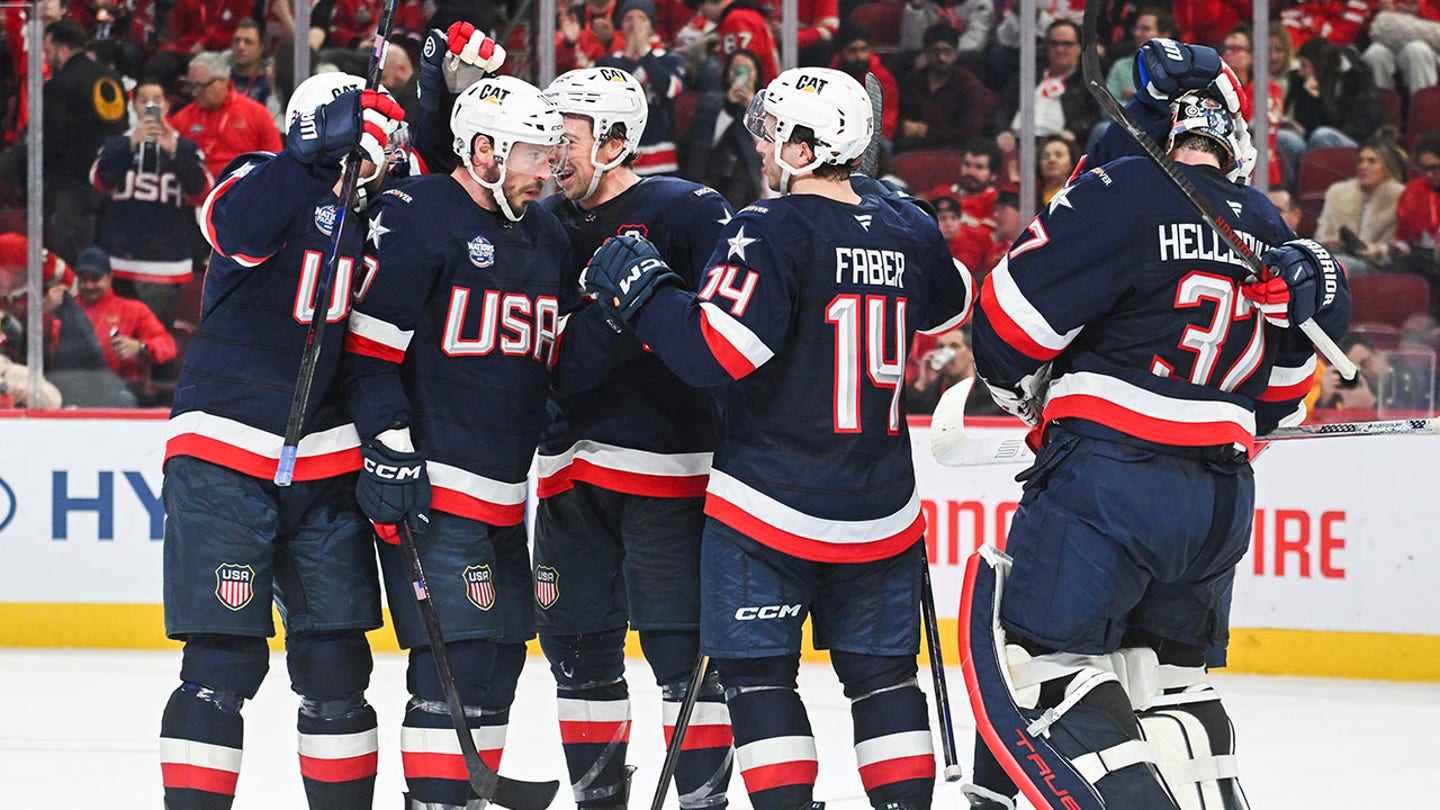 usa hockey celebrates