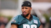 Eagles star running back celebrating for more reason than one at Super Bowl LIX - Fox News