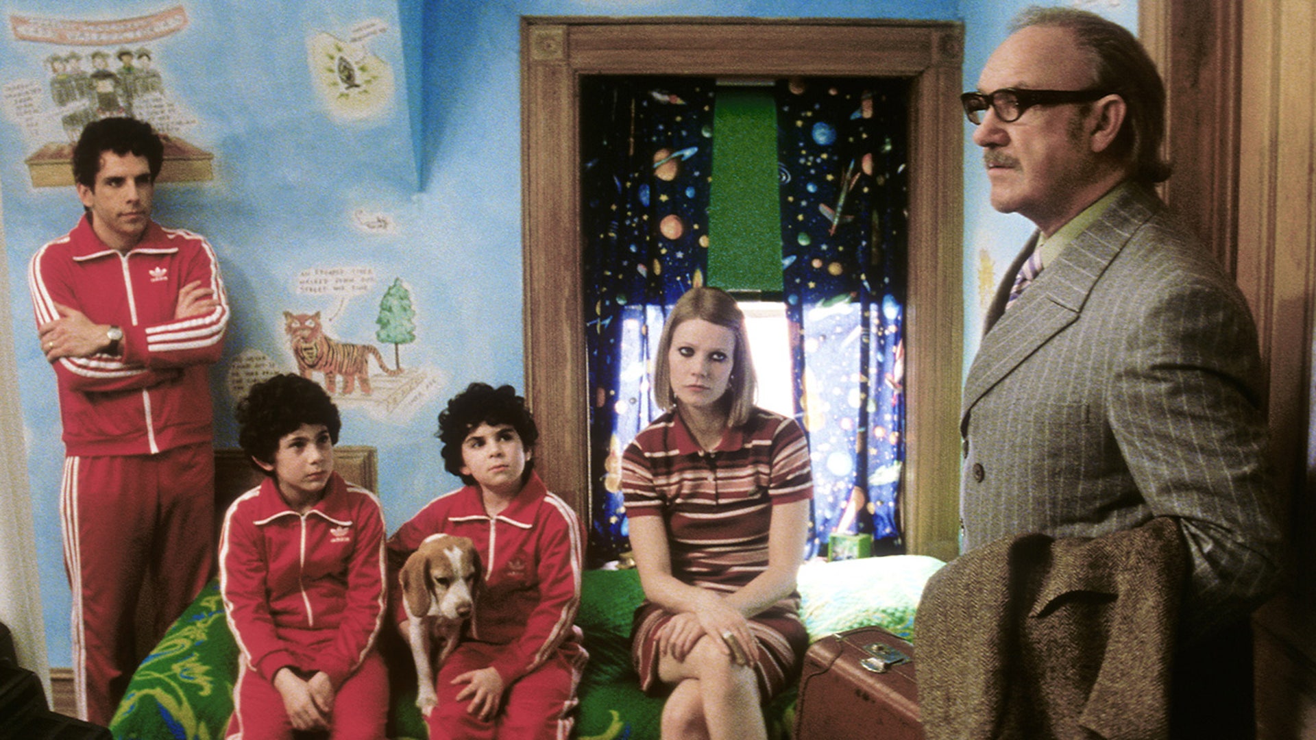 Gene Hackman appears in a classic film scene from The Royal Tenenbaums before his death in 2025