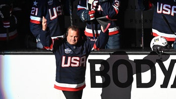 Mike Eruzione dons Johnny Gaudreau USA jersey ahead of 4 Nations final against Canada