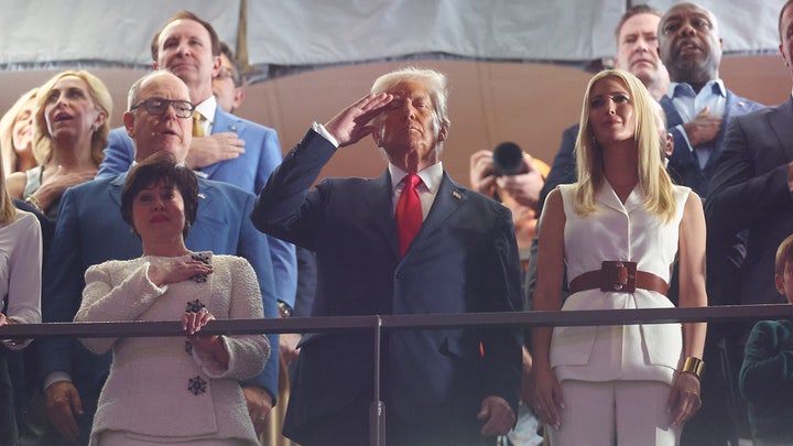 Trump seen with NFL Commissioner Roger Goodell at Super Bowl LIX