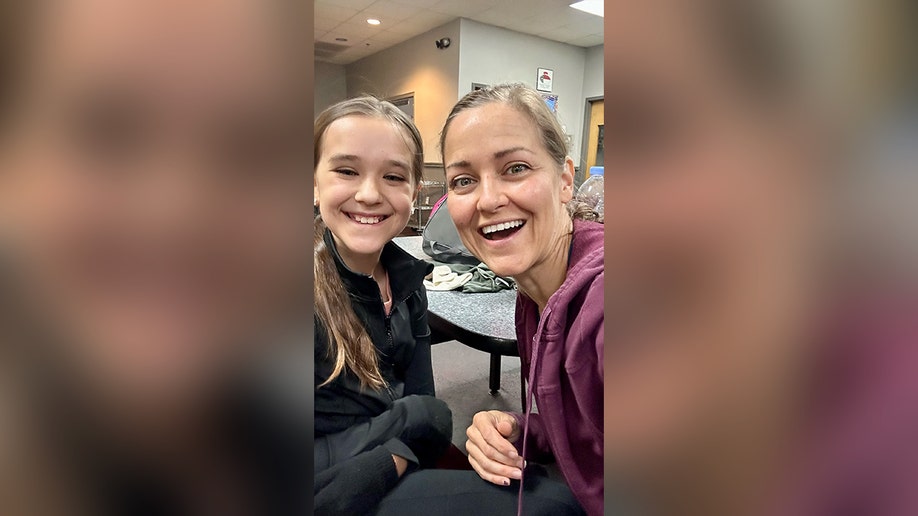 Figure skating mom and daughter