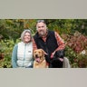 ginna dix and matt dix are pictured with their dog