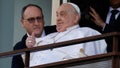 Pope Francis appears at a window of the Agostino Gemelli Polyclinic in Rome, on Sunday, March 23, 2025, where he has been treated for bronchitis and bilateral pneumonia since Feb. 14. - Fox News