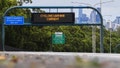 An electronic sign warns of cyclone on an empty freeway in Brisbane, Australia, Friday, March 7, 2025. - Fox News