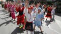 Israeli children dressed up for the festival of Purim parade in Netanya on March 21, 2008. The Jewish feast of Purim commemorates the salvation of the Jews from the ancient Persians as described in the book of Esther. AFP PHOTO/JACK GUEZ (Photo credit should read JACK GUEZ/AFP via Getty Images) - Fox News