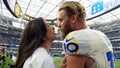 Los Angeles Rams wide receiver Cooper Kupp (10) kisses wife Anna Kupp during the game against the Minnesota Vikings at SoFi Stadium on Oct. 24, 2024. - Fox News