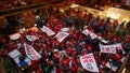 Demonstrators from the group, Jewish Voice for Peace, protest inside Trump Tower in support of Columbia graduate student Mahmoud Khalil, on Thursday, March 13, in New York City. - Fox News