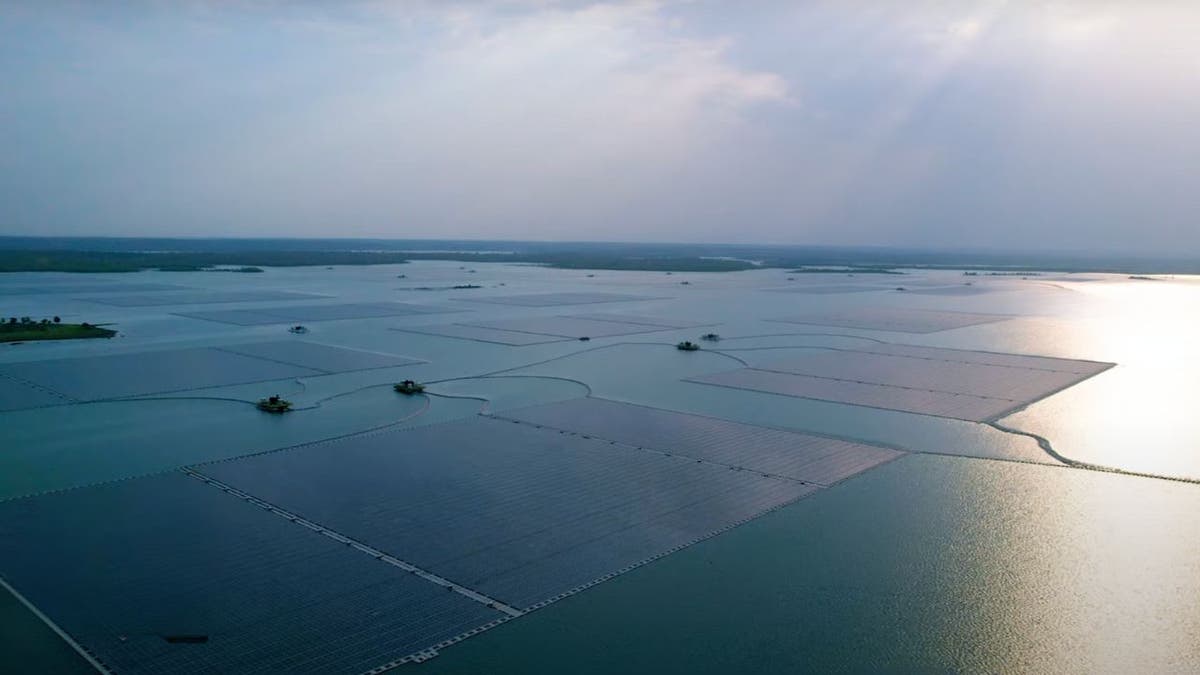 Massive floating solar power plant is making waves