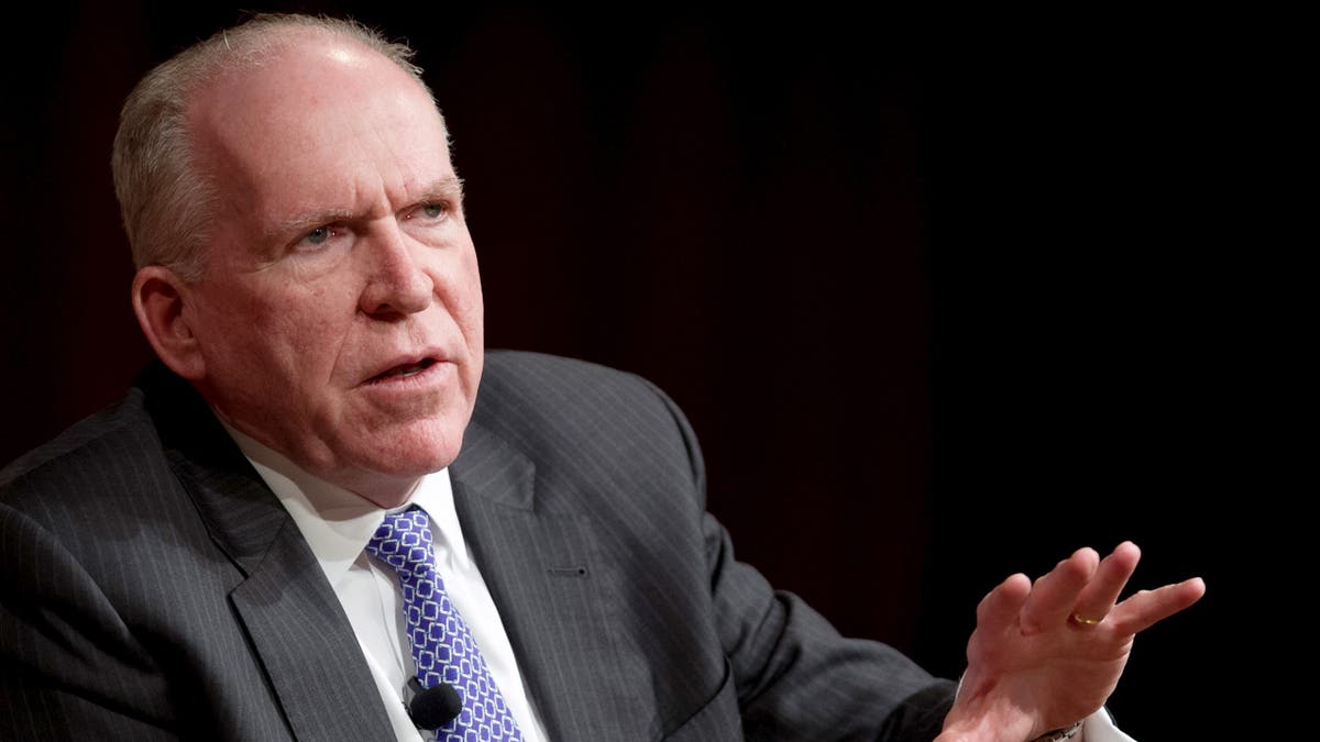 Then-CIA Director John Brennan speaks at the John F. Kennedy School of Government at Harvard University in Cambridge, Massachusetts in 2015.?