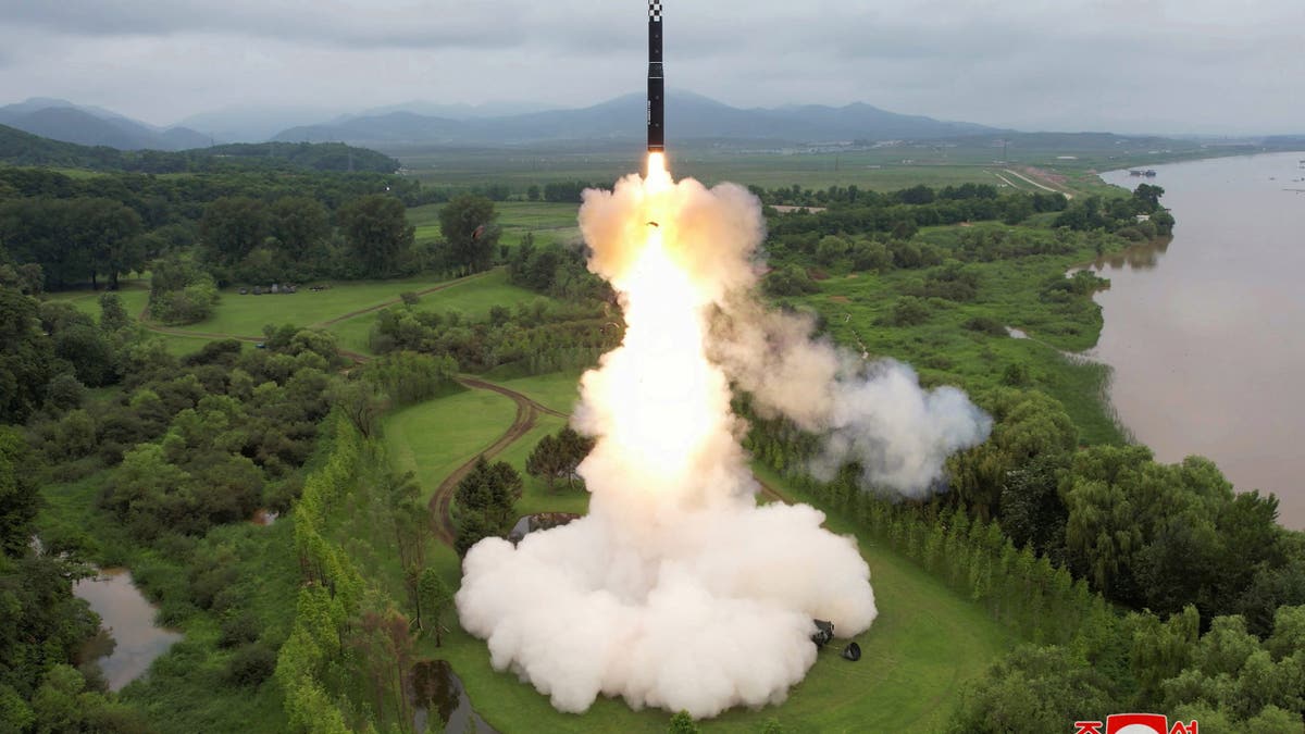 Hwasong-18 intercontinental ballistic missile is launched from an undisclosed location in North Korea in this image released by North Korea's Korean Central News Agency on July 13, 2023.