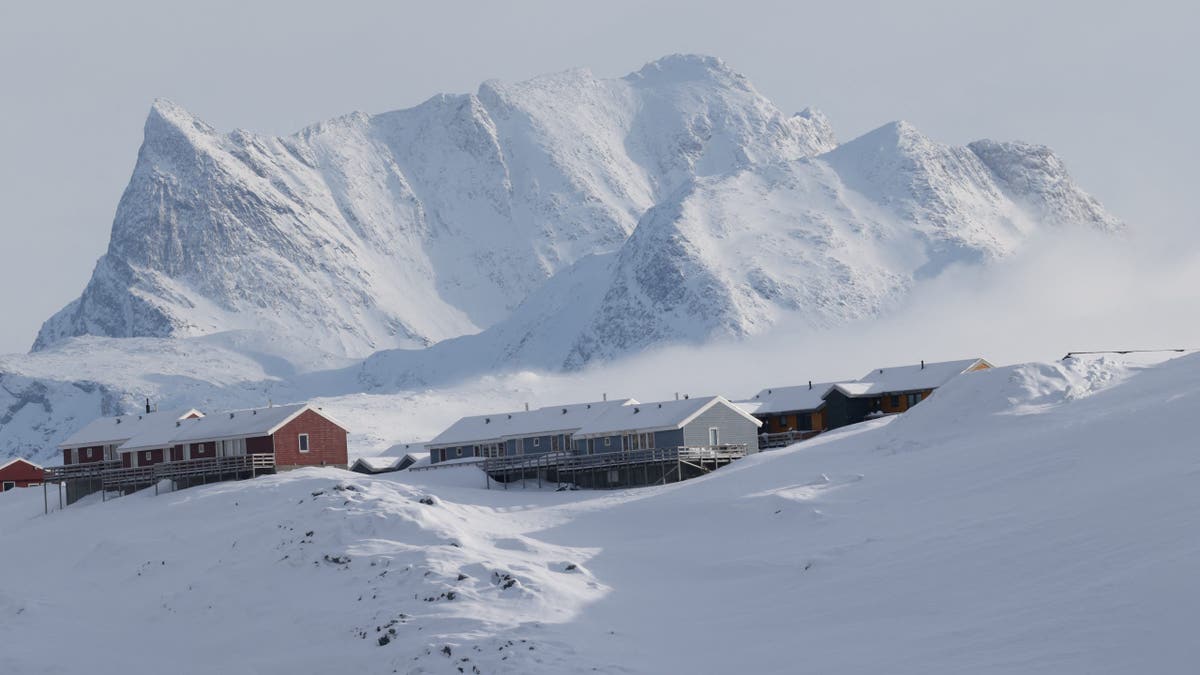 A view of houses in Nuuk, Greenland