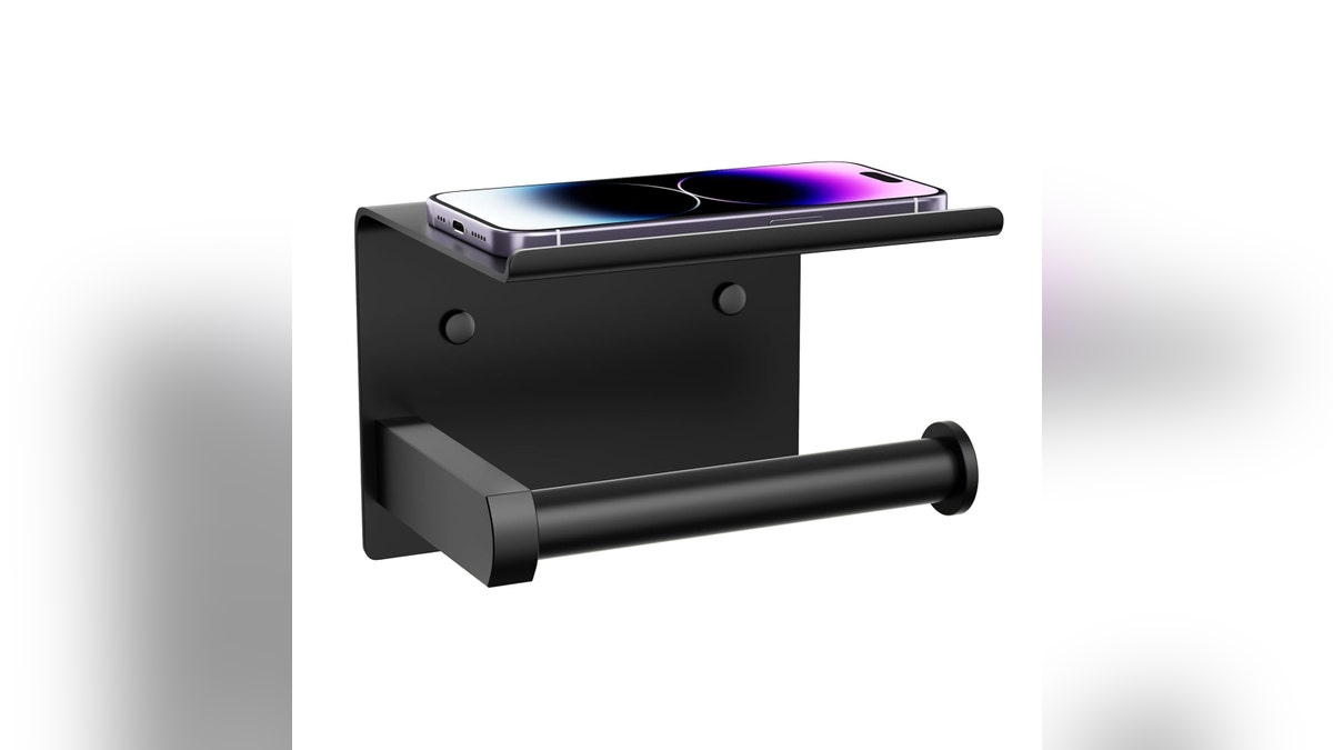 This toilet paper holder is easy to install and use.?