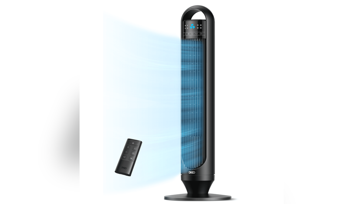 A quiet, compact oscillating fan. 