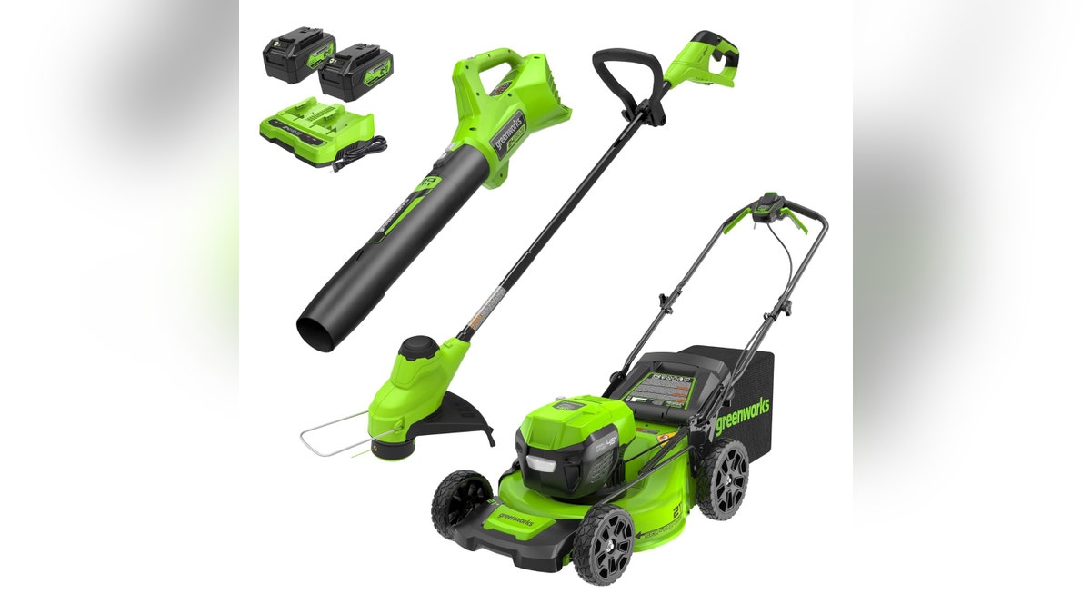 Get a lawn mower, trimmer and leaf blower for the price of one. 
