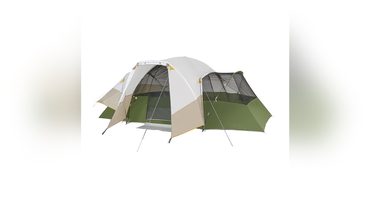 Comfortably sleep eight people in this tent.
