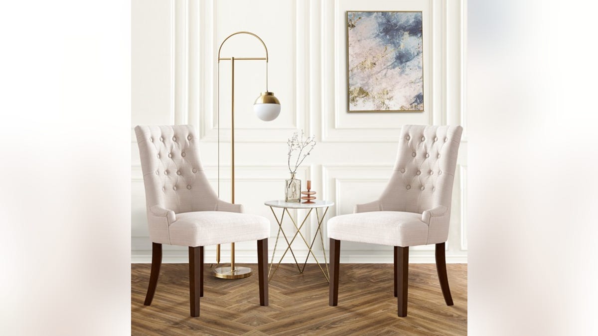 Wingback chairs are ideal for each end of your dining table.
