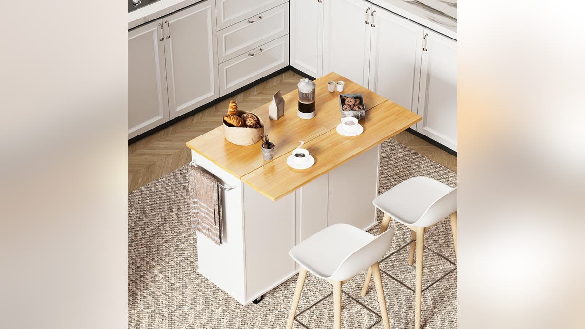 A compact kitchen island that works best for small kitchens.?