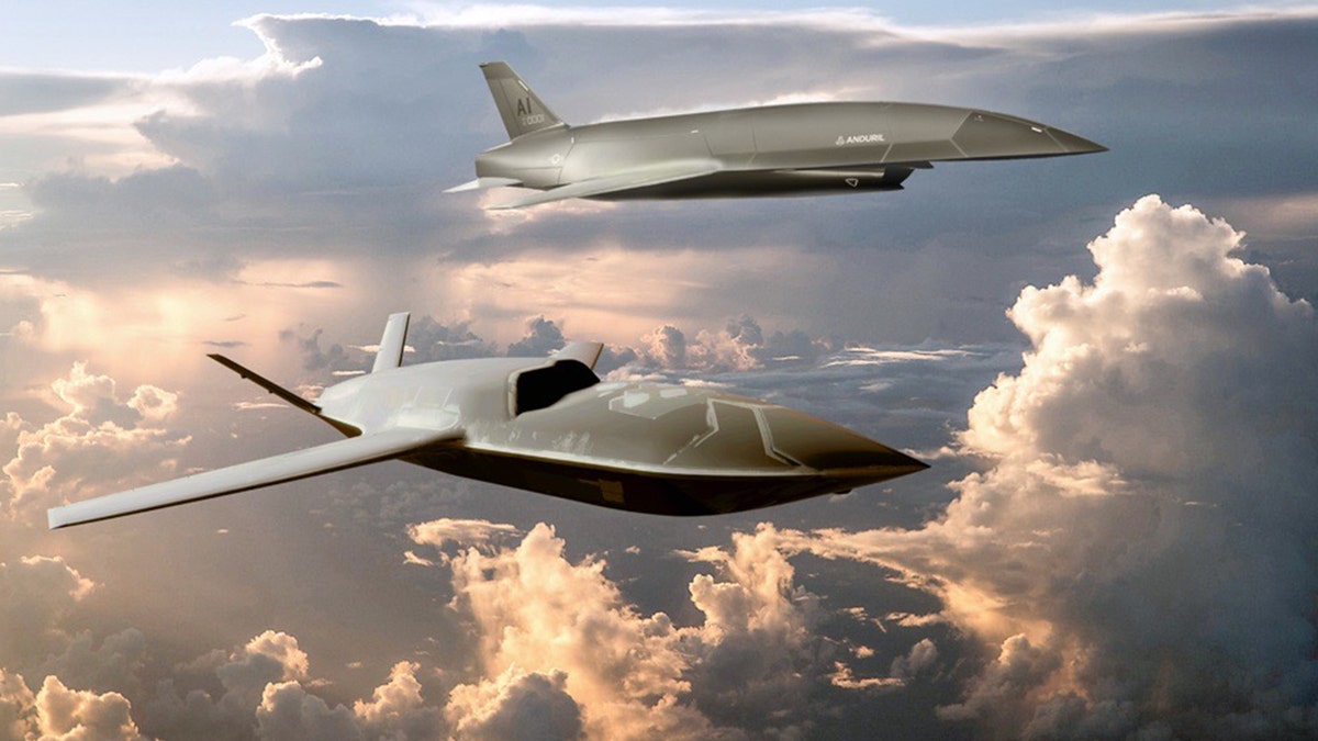 rendition of USAF unmanned fighter jets