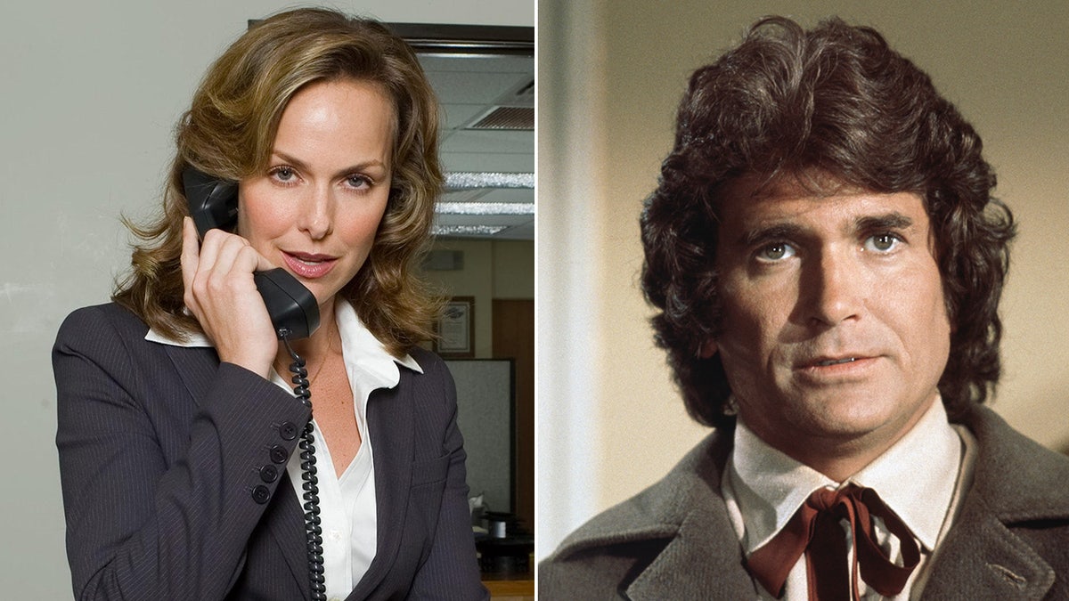 A split side-by-side photo of Melora Hardin and Michael Landon