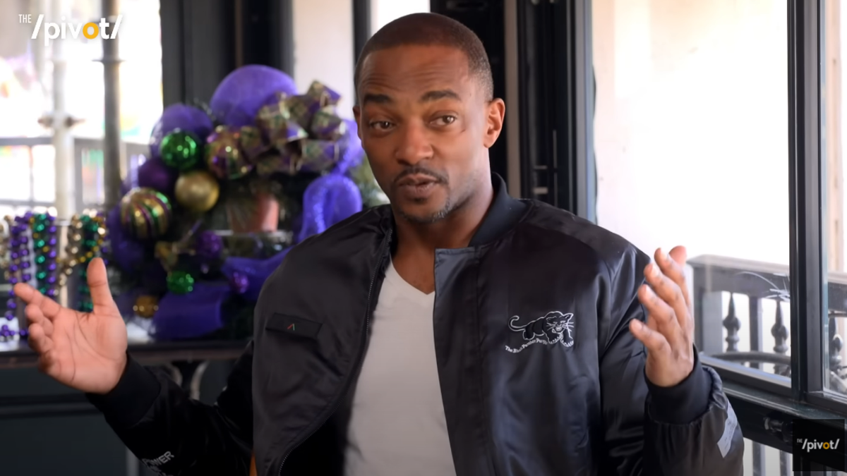 Anthony Mackie speaks in the pivot podcast