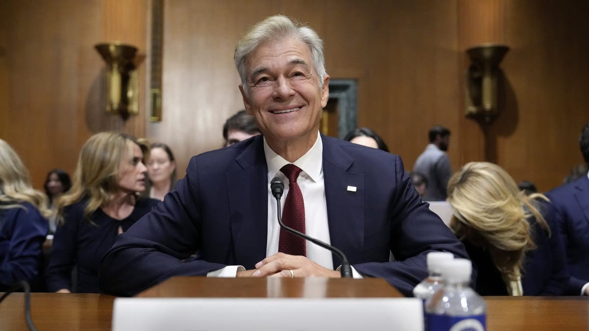 Dr. Mohamed Oz, President Donald Trump's choice to lead medical care centers and medical services, sit in front of the Senate Finance Committee, in Capitol Hill, Washington, on Friday.