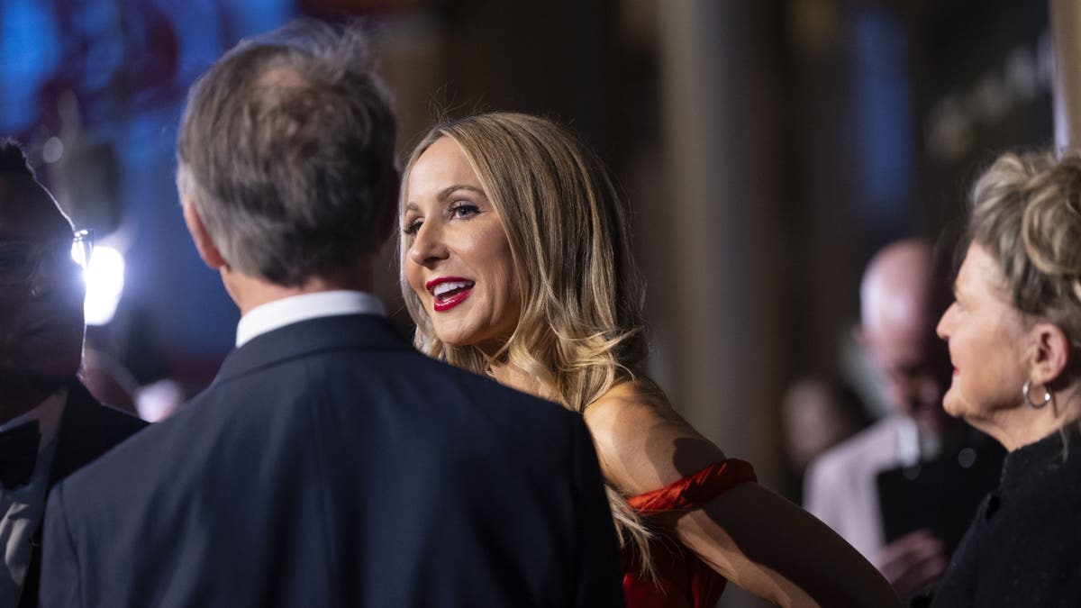 Nikki Glaser participates in an interview after arriving at the 25th Mark Twain Annual Prize for the American humor that celebrates Conan O'Brien on Sunday. 