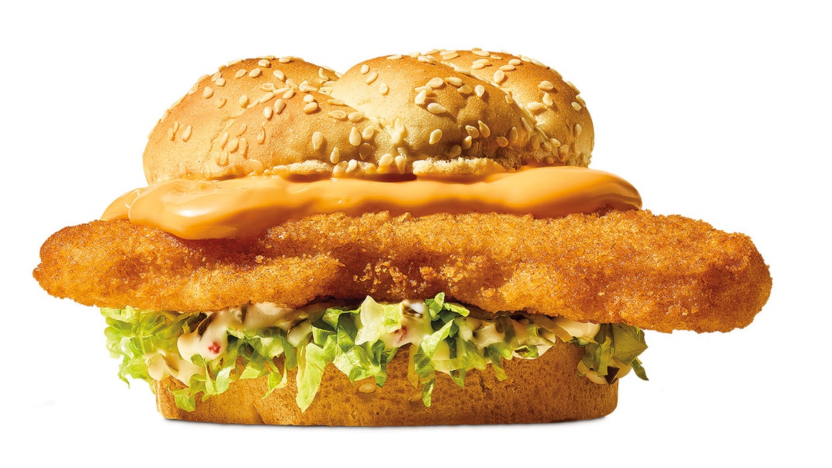 This is the Arby's Fish 'N Cheddar Sandwich.