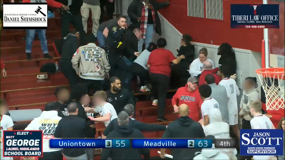 Pennsylvania high school basketball game fight