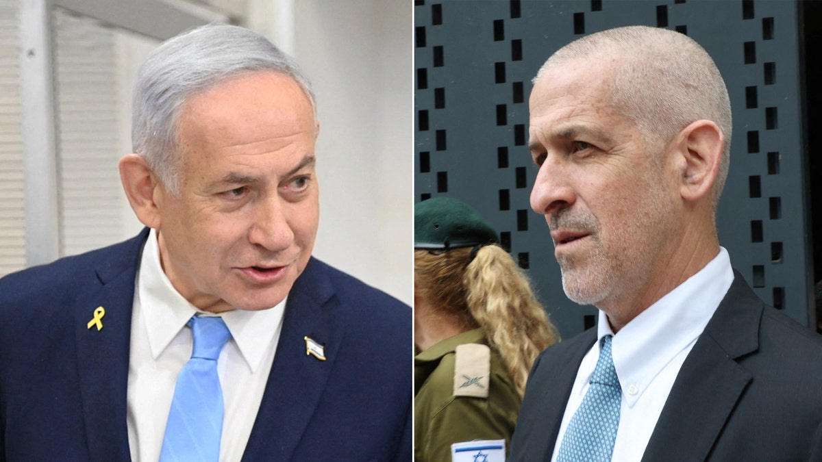 Split image of Israeli Prime Minister Benjamin Netanyahu and Shin Bet Director Ronen Bar