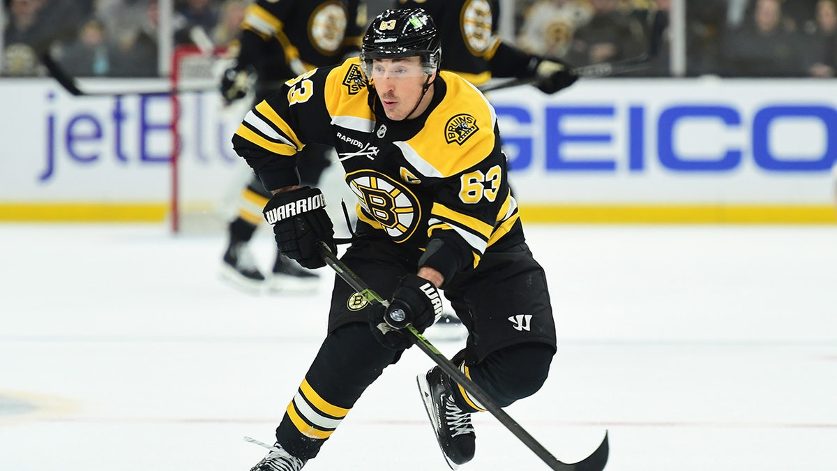 Brad Marchand skates