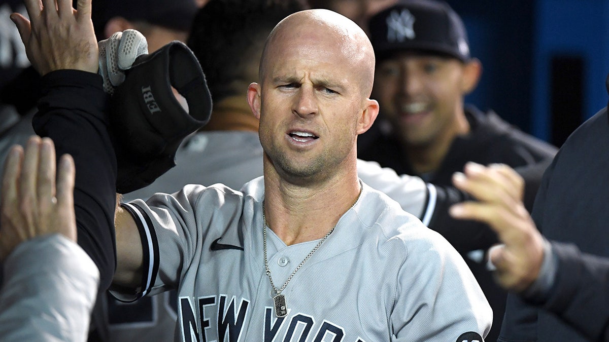 Brett Gardner on the bench