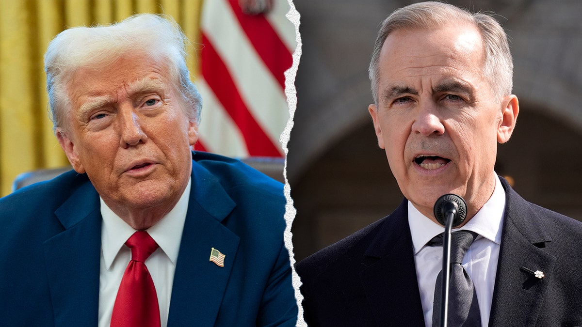 Presidente Trump e novo primeiro -ministro canadense Mark Carney